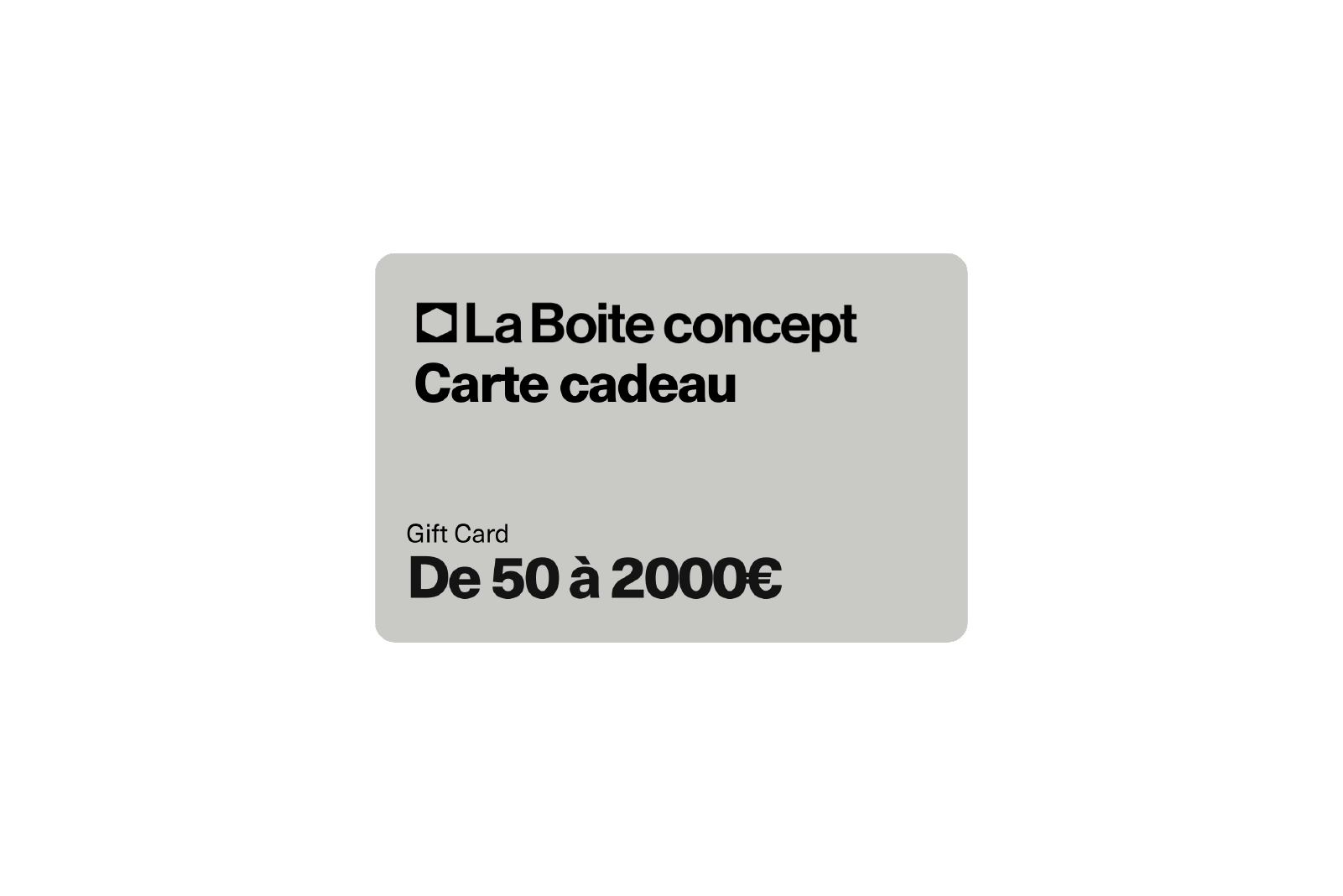 Gift Card La Boite concept