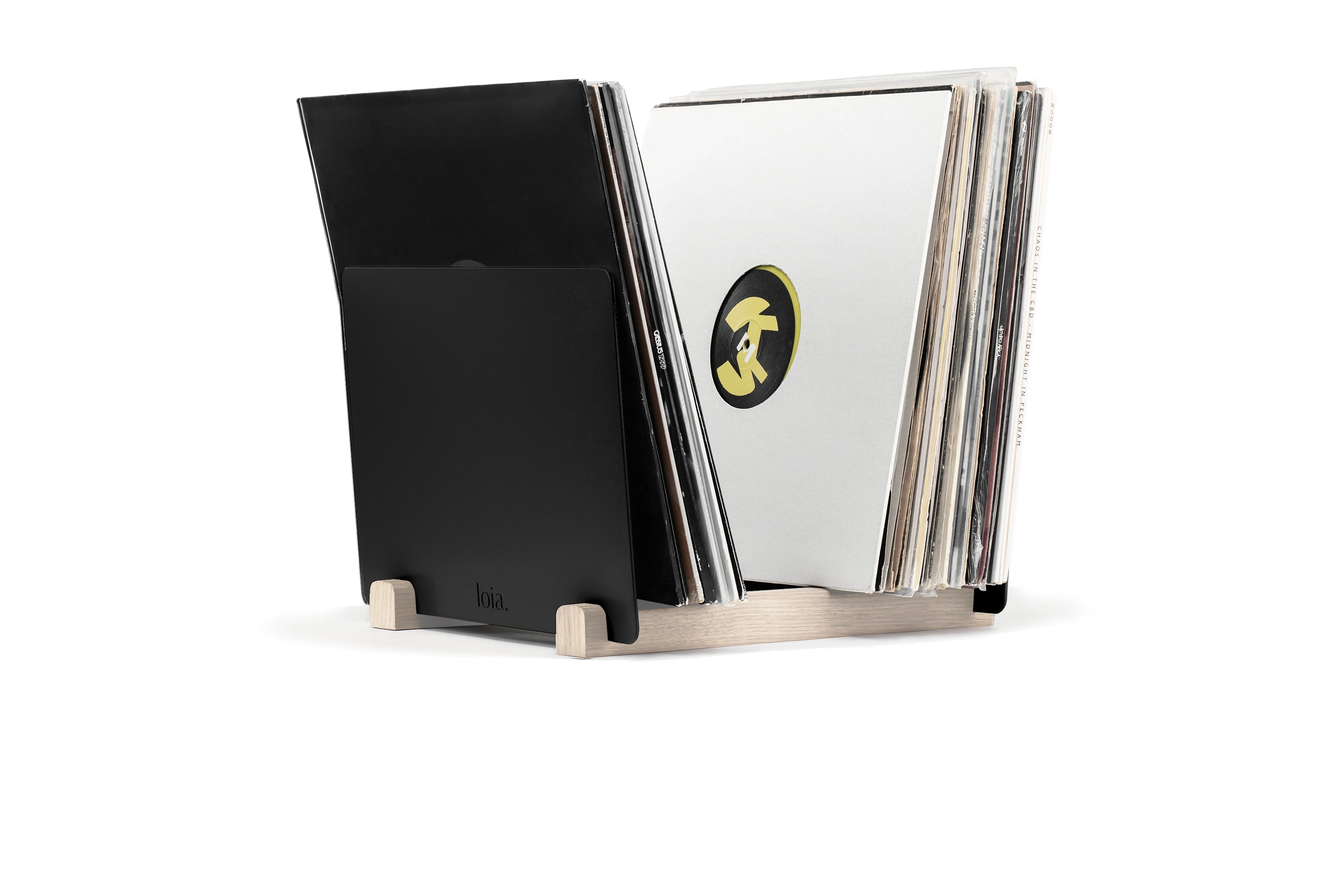 Vinyl Storage Black & Beech - Loia