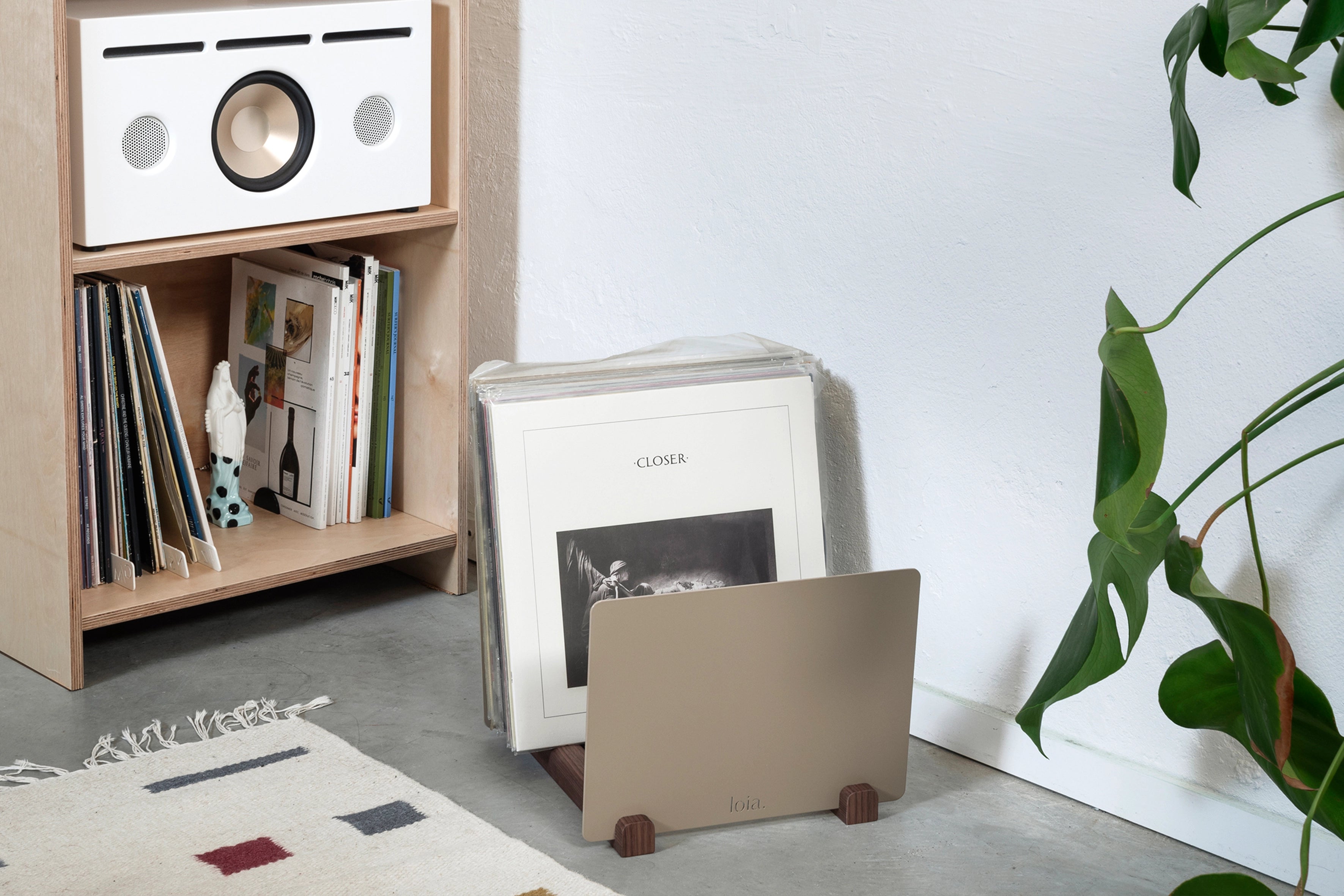 Le Rangement Vinyles Blanc & Noyer - Loia