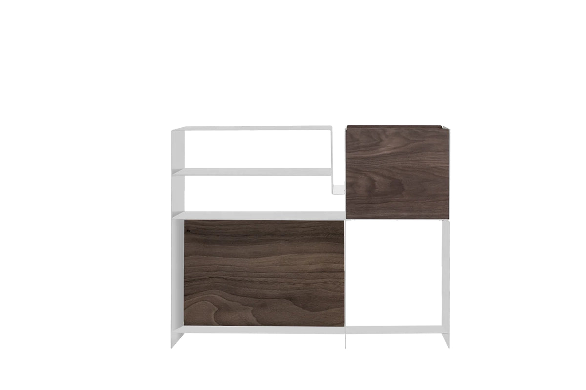 Meuble Digger Blanc et Noyer - Loia