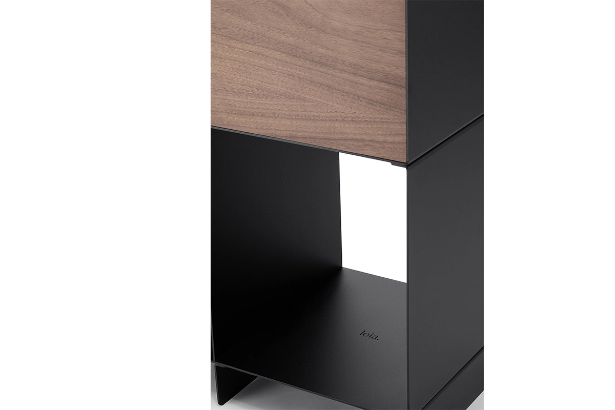 Möbelstück Digger Schwarz und Nussbaum - Loia