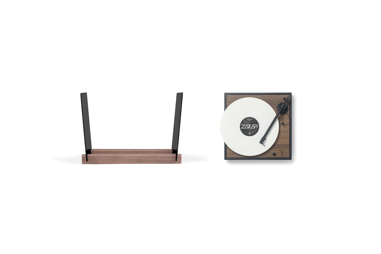 Vinyl-Paket - SQUARE Plattenspieler & Vinyl-Aufbewahrung Schwarz