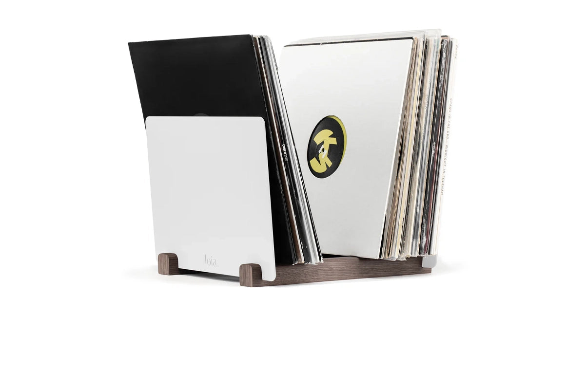 Le Rangement Vinyles Blanc & Noyer - Loia
