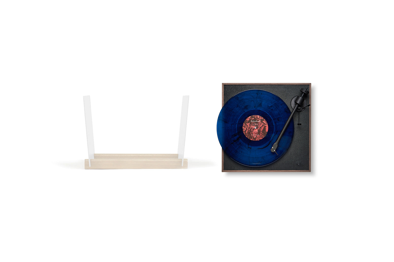 Vinyl Pack - SQUARE CC turntable & White Vinyl Rack