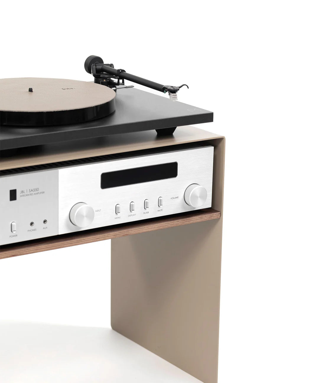 Console per basso in vinile - tortora  e noce - Loia