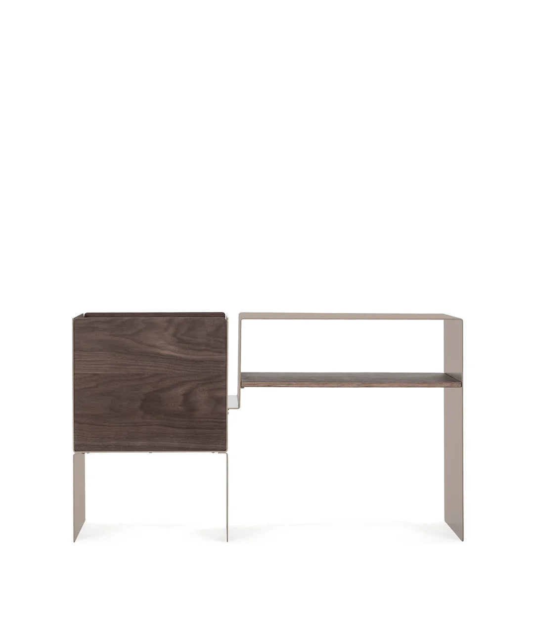 Console per basso in vinile - tortora  e noce - Loia