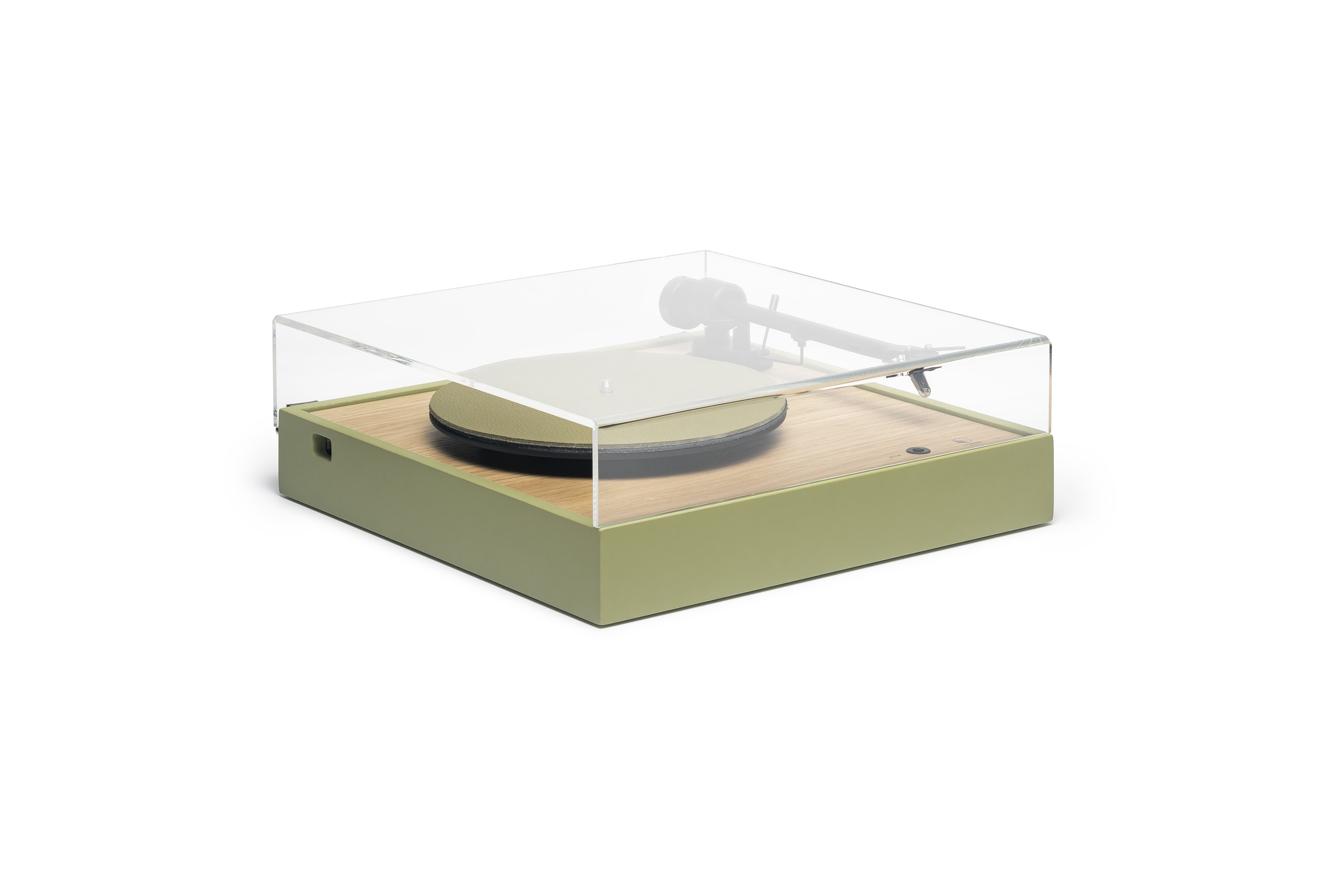 Square turntable Oak Soft Green