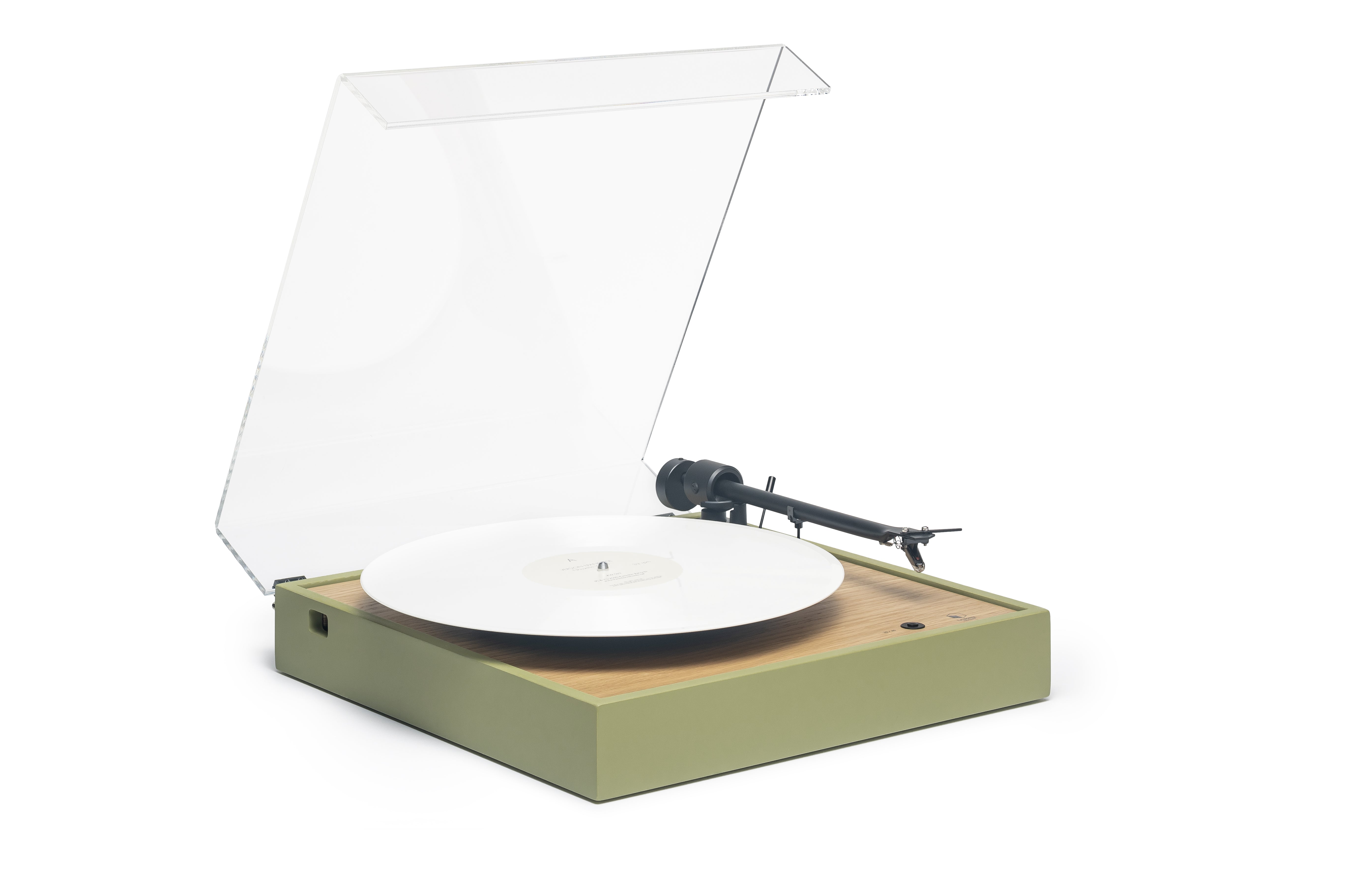 Square turntable Oak Soft Green