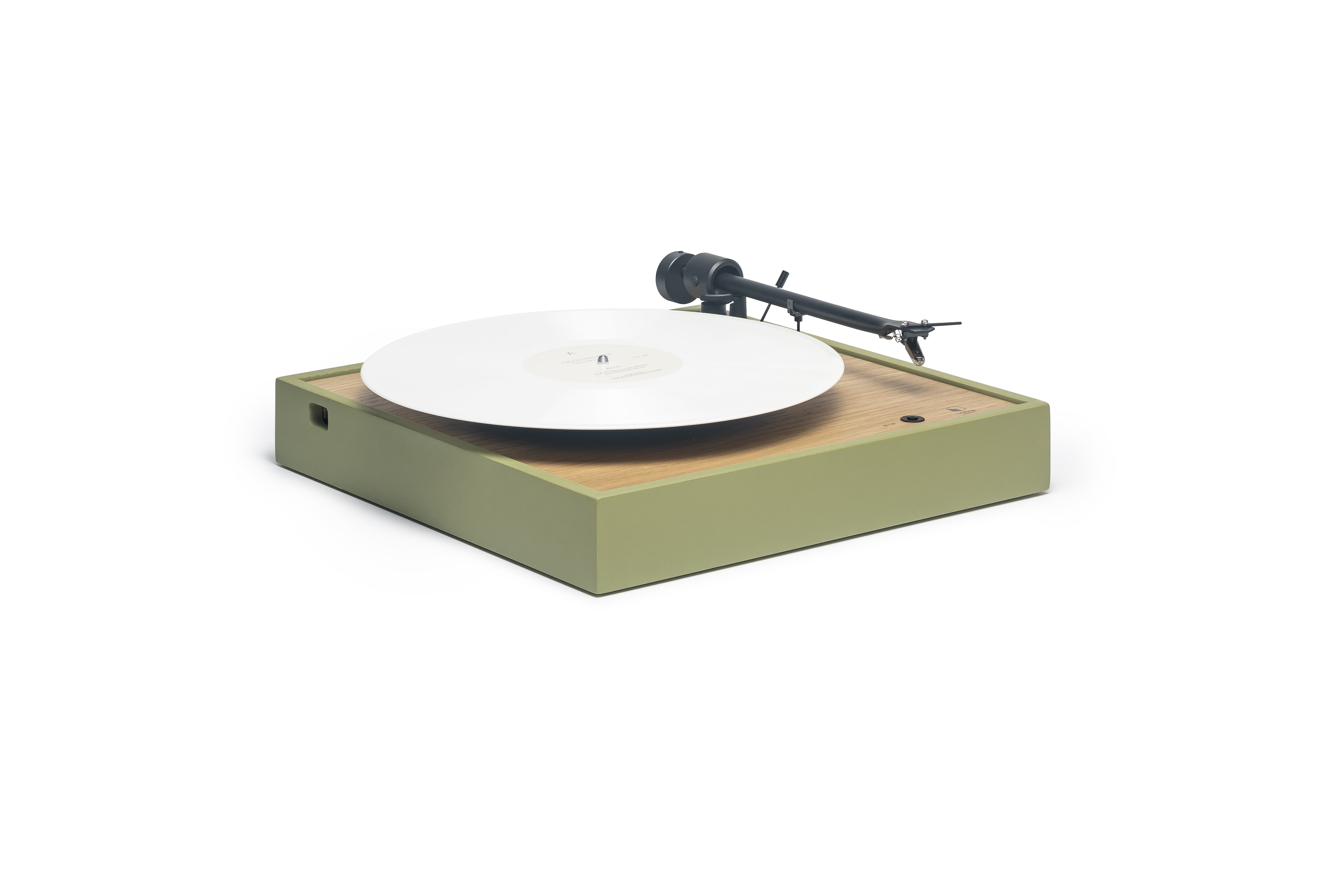 Square turntable Oak Soft Green