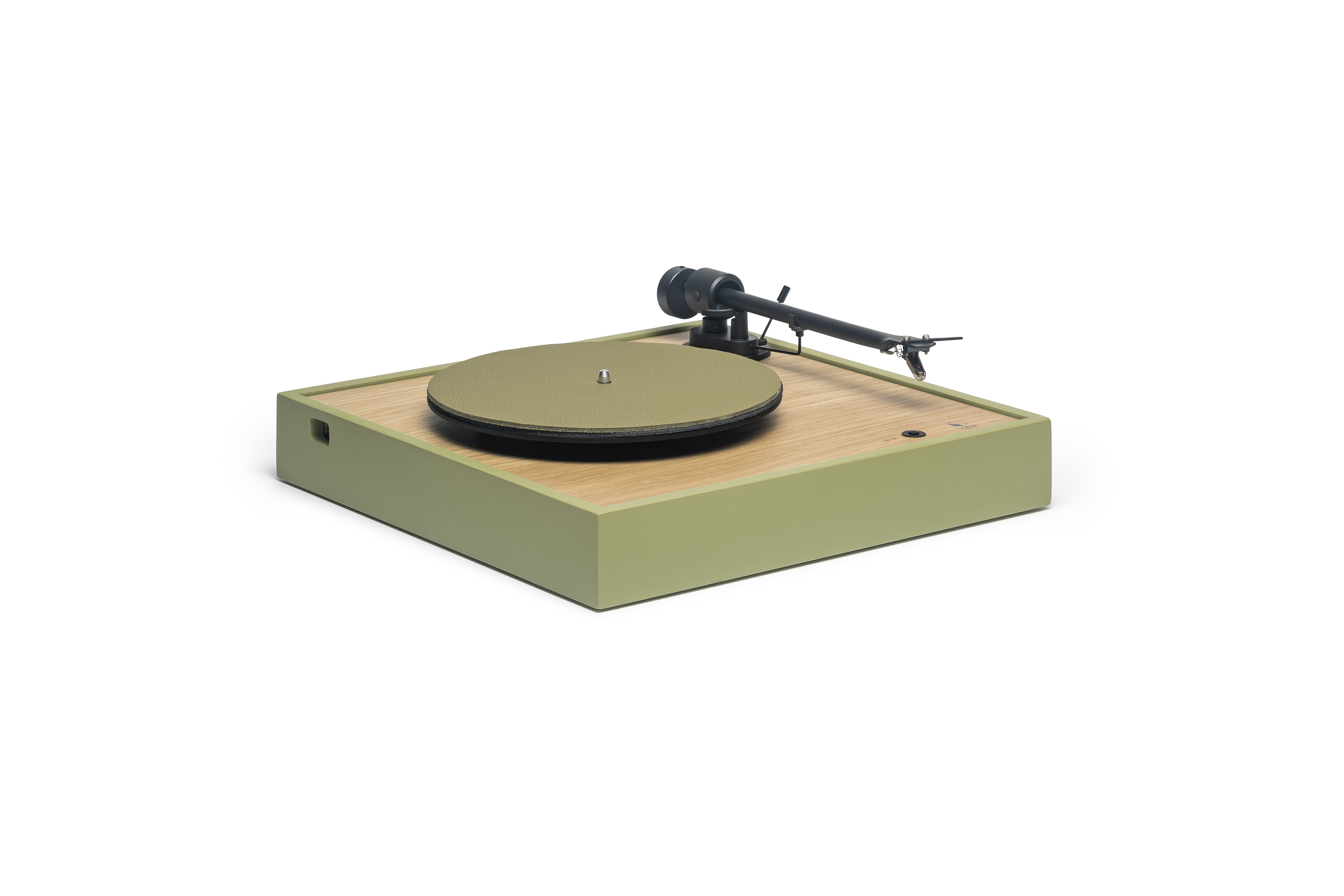 Square turntable Oak Soft Green