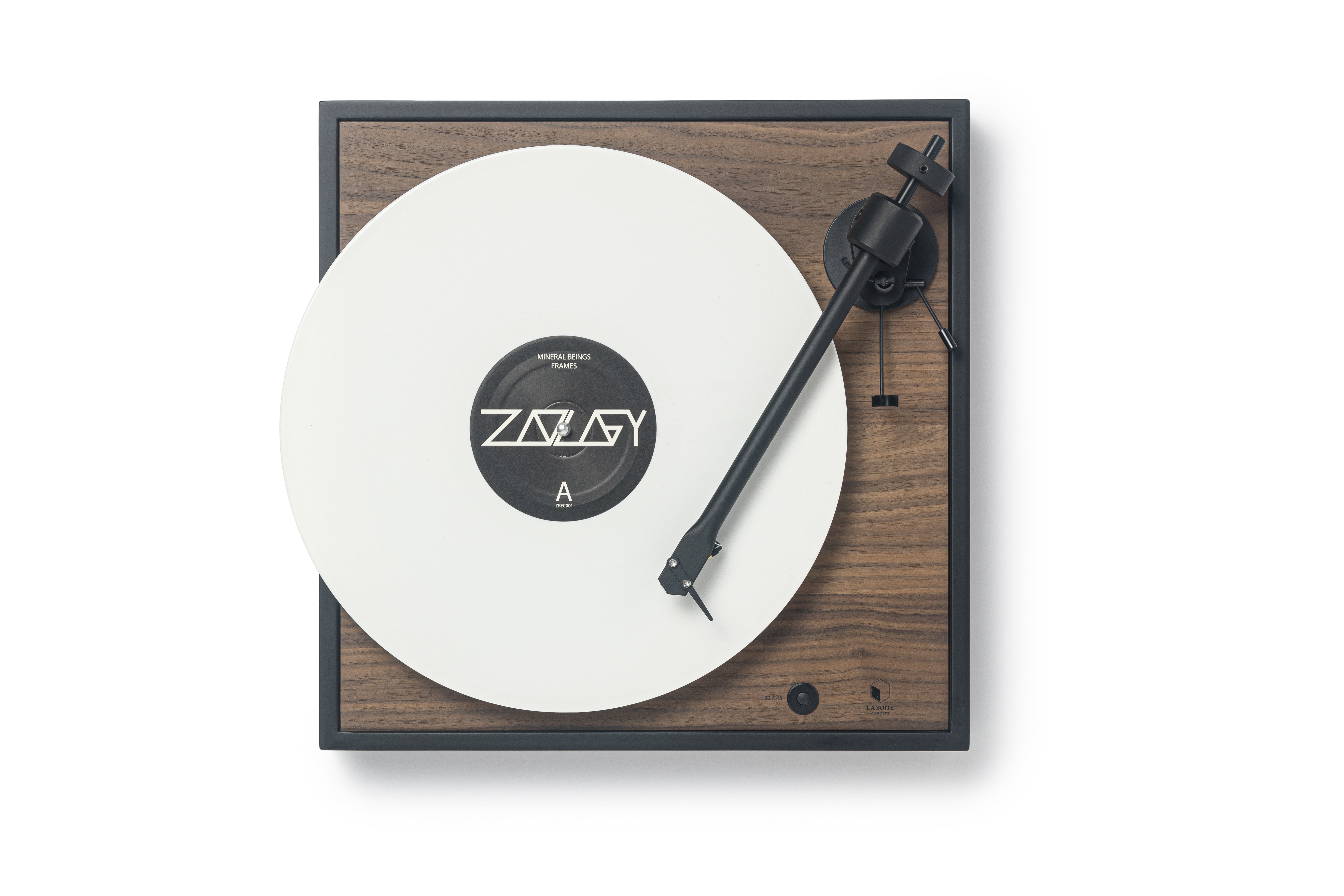 Pack Vinyle - Platine SQUARE & Rangement Vinyle Noir