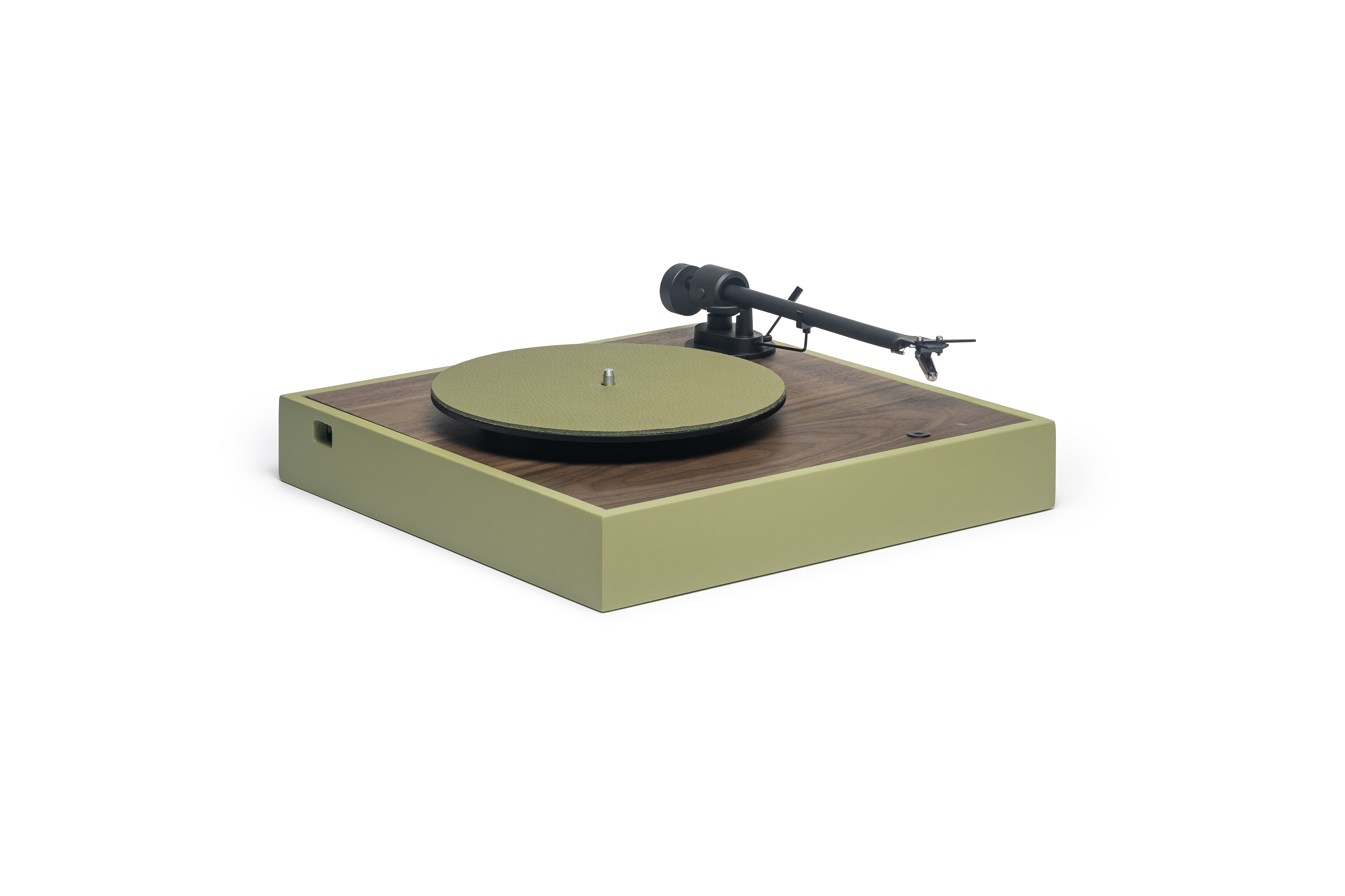 Square turntable Walnut Soft Green