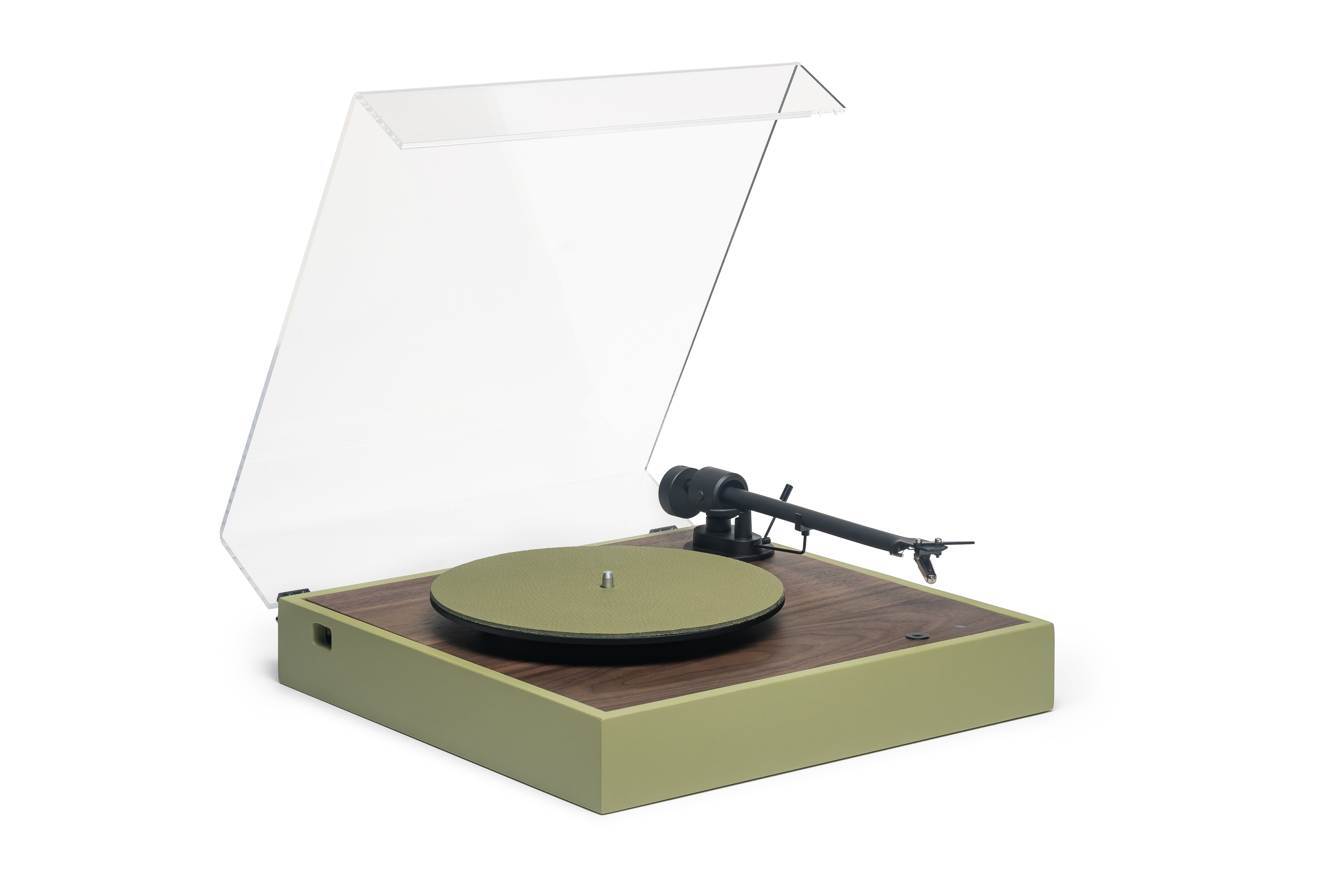 Square turntable Walnut Soft Green