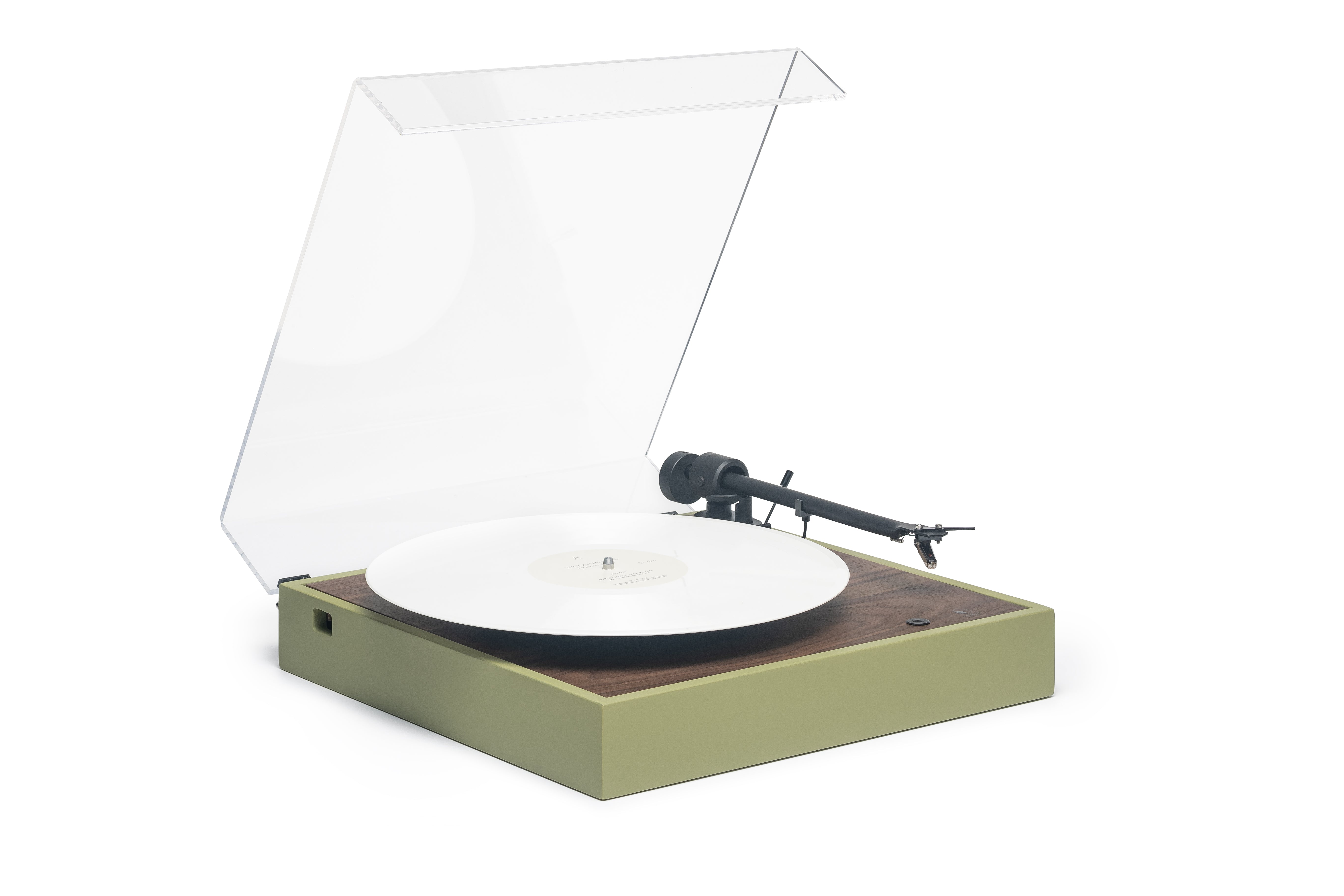 Square turntable Walnut Soft Green