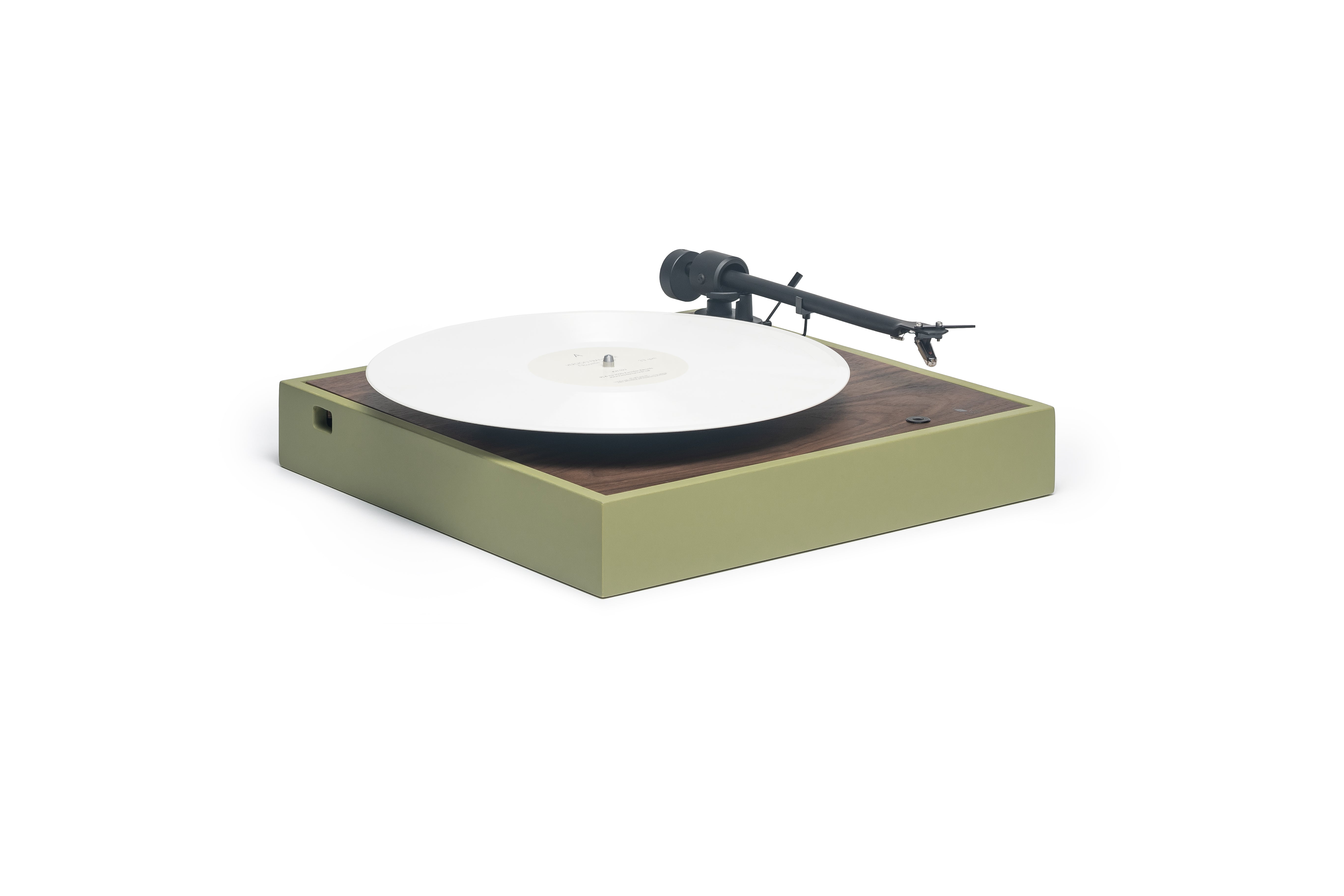 Square turntable Walnut Soft Green