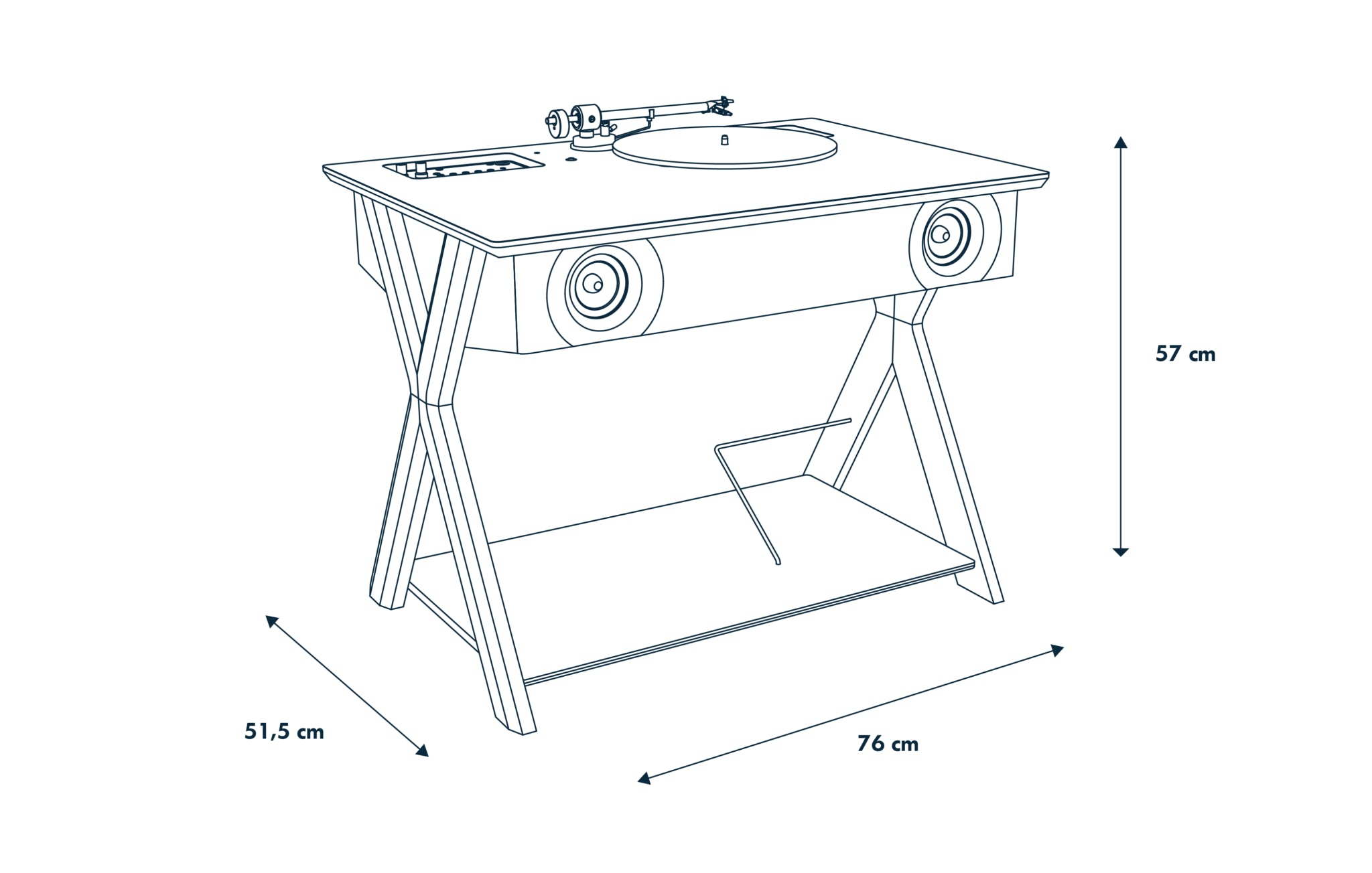 LX X turntable dimensions